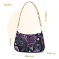 thumbnail image 3 of FORMRS Womens Shoulder Bag with Chain Strap Clutch Purse Cute Tote Handbag, Roses and Pearls, 3 of 7
