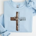 thumbnail image 3 of "Christian John 3:16 Sweatshirt – Rustic Wooden Cross and Crown of Thorns Religious Pullover for Faith and Inspiration", 3 of 6