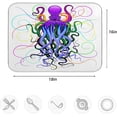 thumbnail image 4 of FREEAMG Stylish Rainbow Colors Octopus Absorbent Dish Drying Mat Microfiber Kitchen Countertop Table Protector Multi-Purpose Counter Rack Sink Drainer Pad 16"x 18",White, 4 of 6