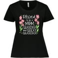 thumbnail image 3 of Inktastic Blessed to be a Mom, Grandma, and Great Grandma Pink Flowers Women's Plus Size T-Shirt, 3 of 5