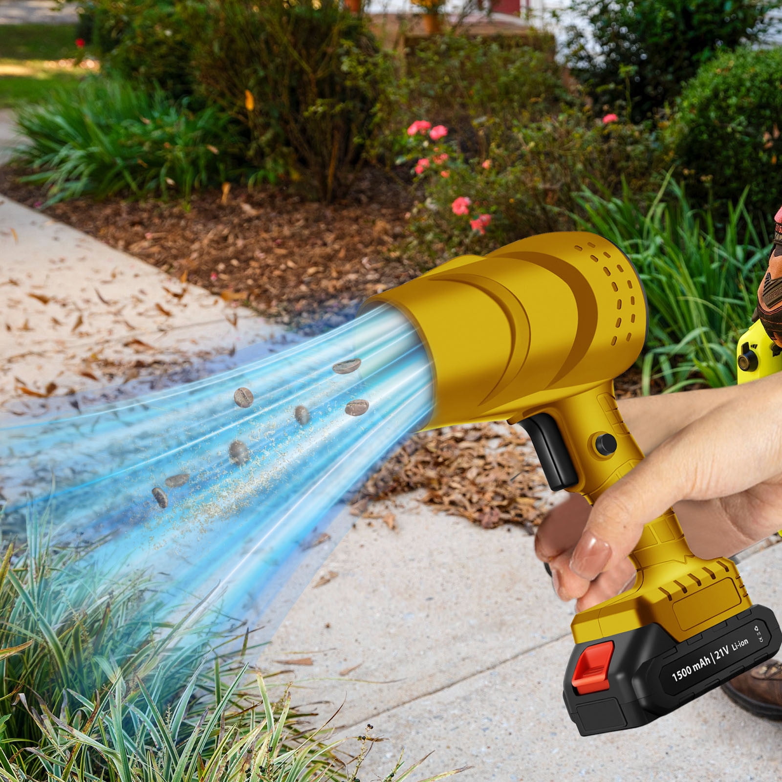 Cordless Leaf Blower, Electric Cordless Turbo Blower, 6 Gears Wind Speed, Violent Turbo Fan for Outdoor Car Wash Dusting Snow Blower