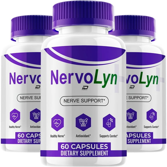 Nervo Lyn Capsules – Nervolyn Natural Ingredients Glycogen Support, 3 Pack, 180 Capsules