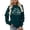 Dark Green, variant on Fashion Print Sweatshirt Casual Loose Fit Pullover Top Hoodless Crewneck Long Sleeve Shirt Leopard Zip up Jacket