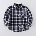 thumbnail image 6 of XIMIN Boys Flannel Shirt Toddler Kids Buffalo Plaid Long Sleeve Button Down Shirt Casual Fall Winter Tops, 6 of 9
