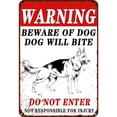 thumbnail image 1 of Señal Advertencia Perro Metal Vintage Letrero Pintura Hierro Rectangular 30x40cm, 1 of 9