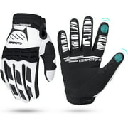 kemimoto Dirt Bike Gloves for Men Women, Mountain Bike Gloves, Touch-Screen Breathable Motocross Gloves ATV MX