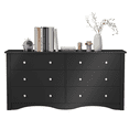 thumbnail image 6 of Homall 6 Drawer Double Dresser, Modern Chest of Drawers, Wood Storage Cabinet for Bedroom & Living Room, Black, 6 of 8