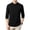 Black, variant on Men's Velvet Shirts Crew Neck Button Long Sleeve Comfy Pullover Pullover Fall Winter Warm Base Layer Tops (L, Black)