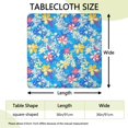 thumbnail image 2 of Pioneer Flower Floral Print Pattern Square Fitted Tablecloth with Elastic Edge,Square Table Cover,Washable Elastic Table Cover for Home Kitchen Party Decor 36"x36", 2 of 6