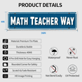 thumbnail image 3 of Teacher Tin Sign 16x4 Inch Math Teacher Way Design - Ideal for Classroom, Office, Outdoor Career Decor, 3 of 4