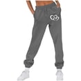 thumbnail image 2 of KeShDi Winter Cotton Sweatpants Women Women Casual Trousers and Trousers Plus Velvet Running Fitness Sports Pants Dark Gray XXL, 2 of 4