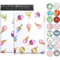 Ice Cream Poly Mailers 10x13 Inch 100Pcs, Self-Seal Mailing Envelopes for Clothing & Small Business, Strong Adhesive Shipping Bags