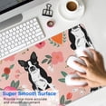 thumbnail image 4 of Long Mouse Pads for Desk,Boston Terrier Dog and Flower Florals Desk Mats on Top Of Desks, Desk Mouse Pad Extra Large with 3mm Non-Slip Base and Stitched Edge for Gaming,Office,Work,Home 31.5"x11.8", 4 of 6