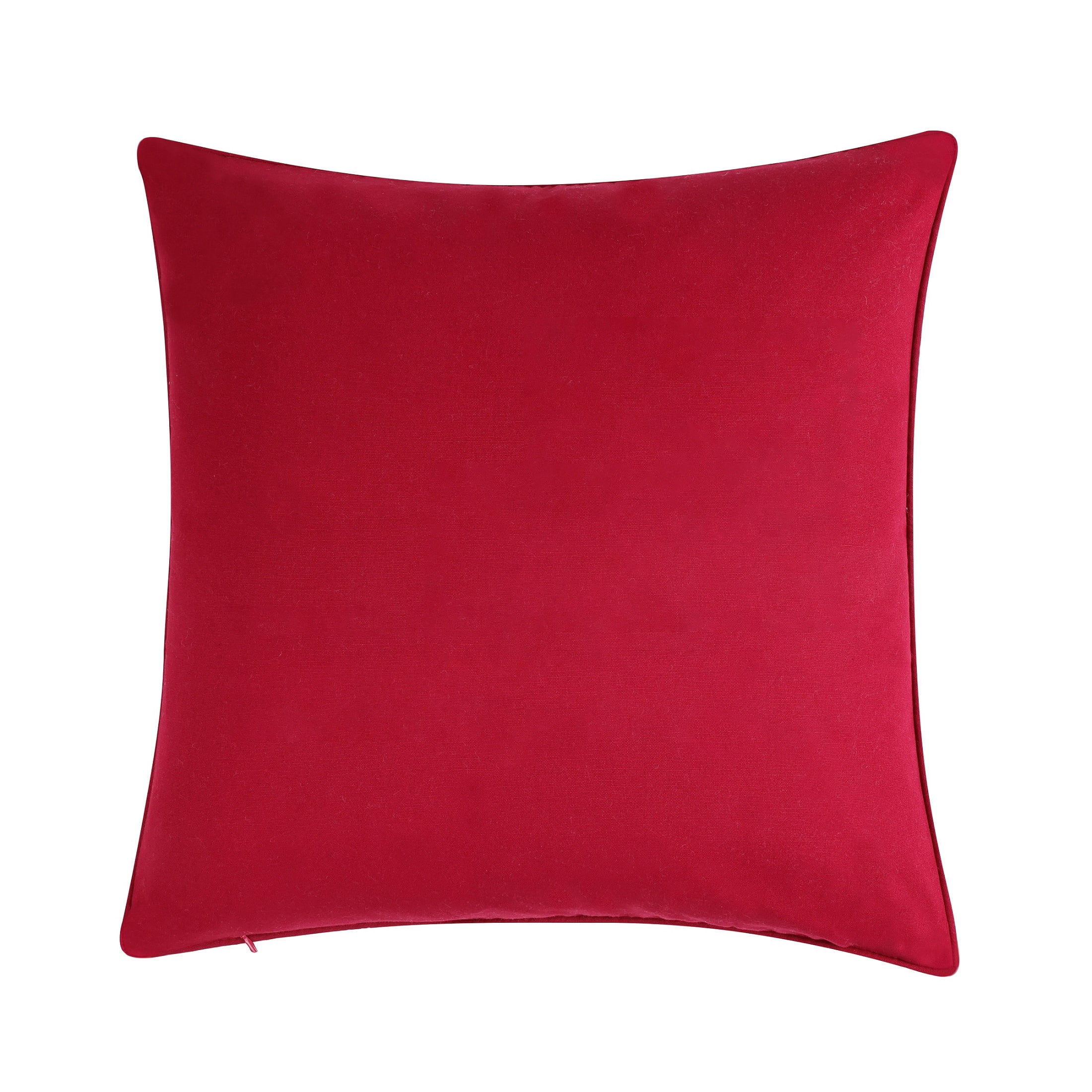 Greenland Home Fashions Decorative Holiday Red Snowflake Cotton Toss Pillow