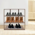 thumbnail image 4 of 4 Tier Wood Bamboo Shoe Rack Organizer Shelf Entryway Storage Stand Adjustable Height Holder, 4 of 15