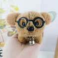 thumbnail image 6 of 2-Pack Magnetic Plush Puppy Keychains with Glasses - Cute Squatting Dog Stuffed Animal Key Ring for Bags, Backpacks | Adorable Couple Gift Accessories, 6 of 8