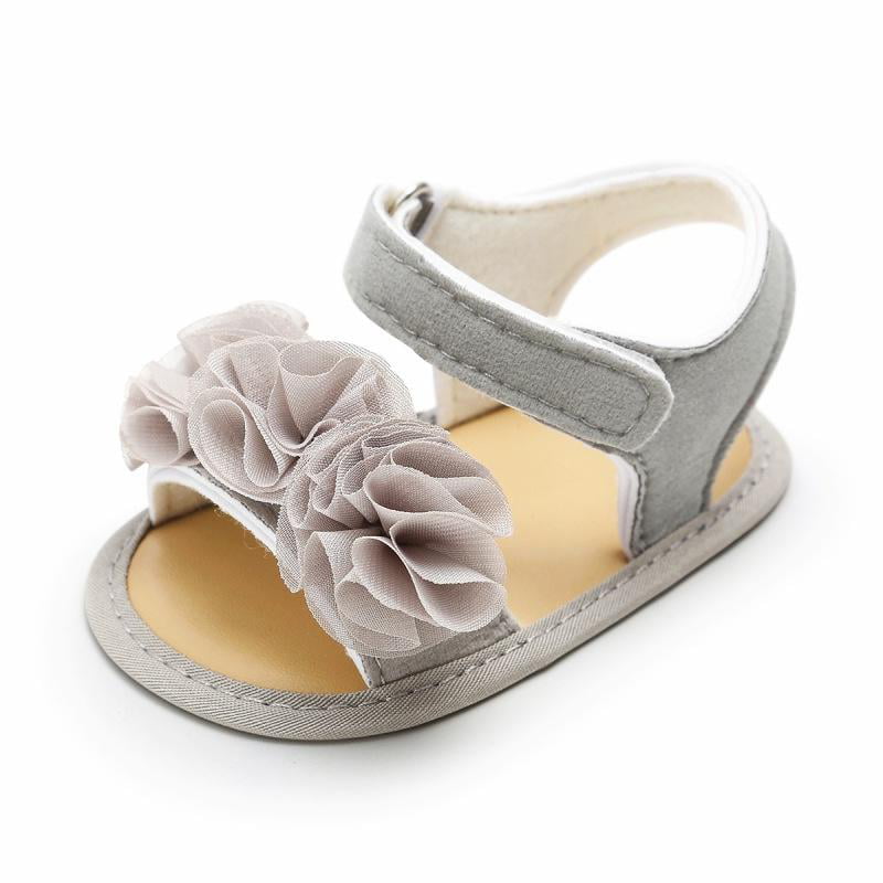 Riverdalin Infant Kids Girls Leather Shoes Baby Girls Flower Flats Princess Dress Sandals Shoes