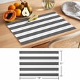 thumbnail image 6 of Classical Stripe Placemats Set of 4 Dark Grey Place Mats Table Mats Kitchen Dining Home Outdoor Party Table Decoration, 6 of 9