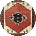thumbnail image 1 of Ahgly Company Tapis d'Intérieur Rond Traditionnel Persan Rouge, 3 Pieds Rond, 1 of 6