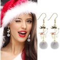 thumbnail image 2 of Pendientes navideños Lindos pendientes de árbol de Navidad Pendientes de pelo con personalidad y temperamento de mujer Wojonifuliy01 (a, talla única), 2 of 4