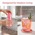 thumbnail image 4 of Wuxiuli 12oz Pink Plastic Party Cups with Straws Lightweight Cups 50 Pack, 4 of 7