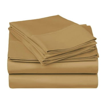 Superior 530 Thread Count Egyptian Cotton Sheet Set, California King, Café (4 Pieces}