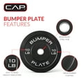 thumbnail image 4 of CAP Barbell Olympic Rubber Bumper Plate, PAIR (10lbx2), 4 of 8