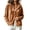 Brown, variant on Velvet Long Sleeve Cardigan Hoodies Women Button Womens Hood Shirts Black XXXL