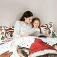 thumbnail image 5 of jejeloiu Merry Xmas Bedding Comforter Set,Safari Wolves Twin Comforter Sets,Chic Christmas Tree Bedding Set For Boys Teens,Breathable Home Decor Reversible,2pcs, 5 of 8