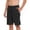 Black, variant on Men's Silky Satin Lounge Shorts with Elastic Drawstring Waist & Side Pockets - Smooth Comfortable Summer Sleepwear & Home Relaxation Shorts