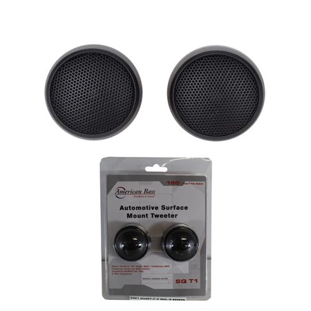 2 x 1  Surface Mount Silk Dome Tweeter 300W 4 Ohm Neodymium American Bass SQ T1