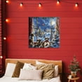 thumbnail image 3 of Dogs Watching Santa on Christmas Canvas Art, 30 x 30, Made In USA, 3 of 6