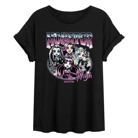 Monster High - Squad Photo - Juniors Oversized Graphic T-Shirt