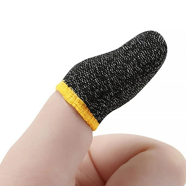 2pcs Gaming Screen Gloves Nylon Knitted Game Gloves Sweatproof Elastic Game Controller Sleeves, Yellow
