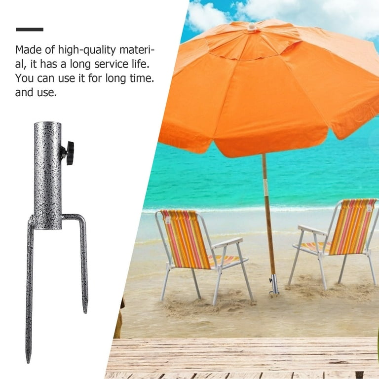 Beach Umbrella Sand Anchor Stakes Sun Plug Underbrella for Car Holder Shade Iron, Men's, Size: 34X8.5CM, Other