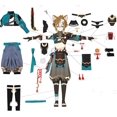 thumbnail image 1 of Genshin Impact-disfraz de Gorou para hombre, traje de Cosplay de zorro azul, pantalones de Halloween, conjunto completo de orejas de cola, 1 of 4