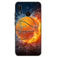 thumbnail image 1 of Coque de téléphone souple en silicone noir, motif feu de basket-ball, pour Huawei P40 P30 P20 P10 Pro P9 Lite Psmart 2019 Y6 Y9 qiuyongming unisex, 1 of 2