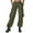 Green, variant on MIXUE Cargo Pants Women Solid Color High Waist Loose Fit Casual Wide Leg Stretchy Hiking Trousers Womens Pants Holiday Wear,Brown,L