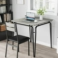 thumbnail image 4 of Dining Table for 2, Small Kitchen Dining Room Table and Upholstered Chairs Set of 2,Square Dinner Table Set for 2,3Pcs Modern Dinette Ideal for Dining Living Room Office Apartment Small Space, 4 of 8
