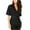 black, variant on Trina Turk Womens Unidos Peplum Blouse, Black, 2