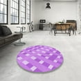 thumbnail image 4 of Ahgly Company Machine Washable Indoor Rectangle Transitional Violet Purple Area Rugs, 7' x 9', 4 of 7