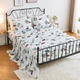 thumbnail image 1 of PC Deep Pocket Queen Sheet Set Fit Breathable Microfiber Soft Queen Size Sheet Set Hotel Style Bed Sheet Set for Women Men Flower, 1 of 9