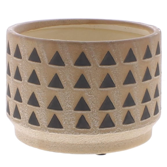 HomArt Large Terra Cotta Inca Cachepot, Ceramic