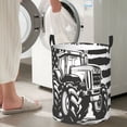 thumbnail image 5 of Sikiie American Tractor Print Round Dirty Clothes Basket, Waterproof Standing Foldable Storage Basket, for Laundry Room, Bedroom, Bathroom Storage-Medium, 5 of 6