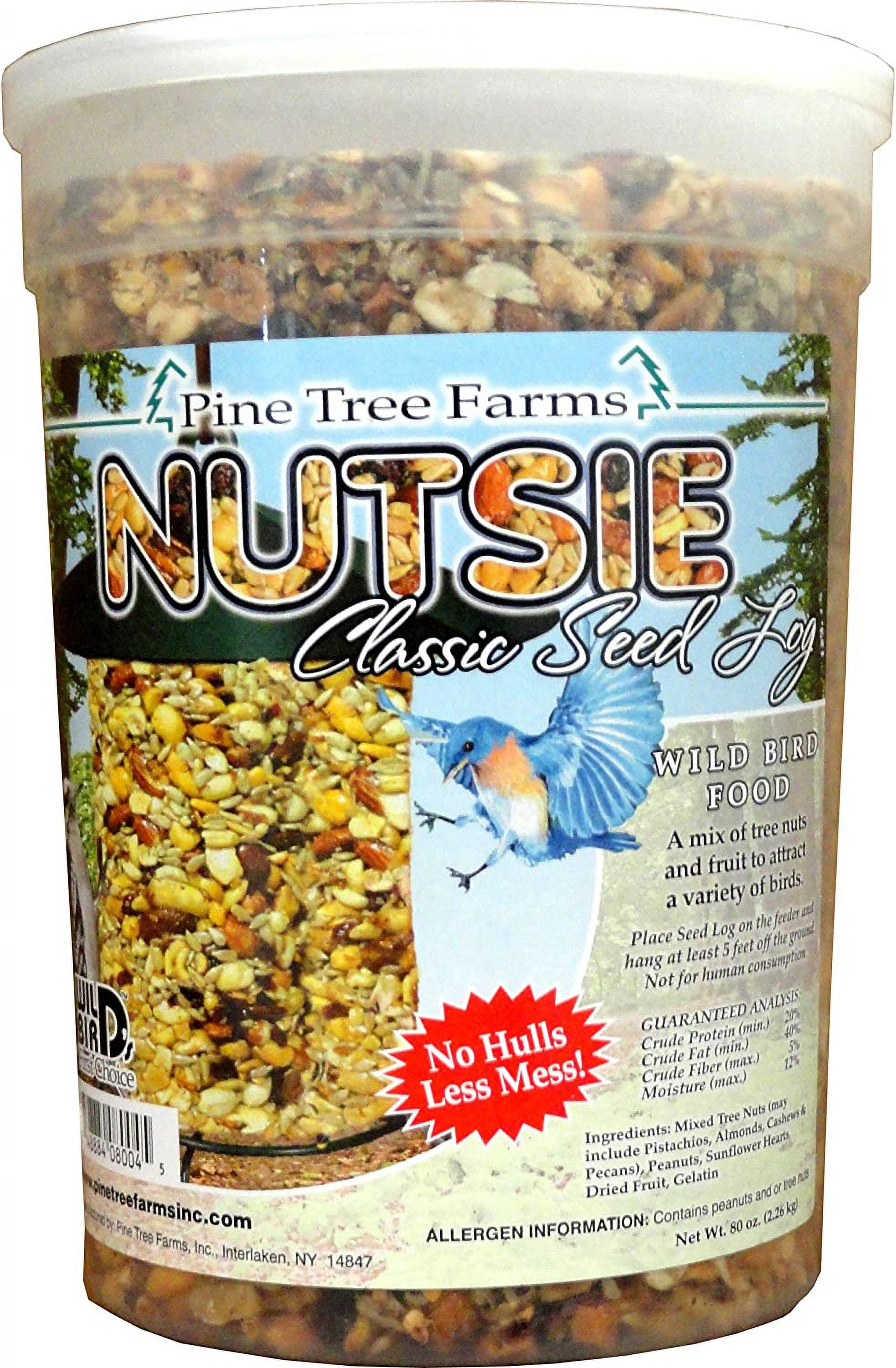 Pine Tree Farms Nutsie Classic Seed Log, 5 lbs., Pack of 6