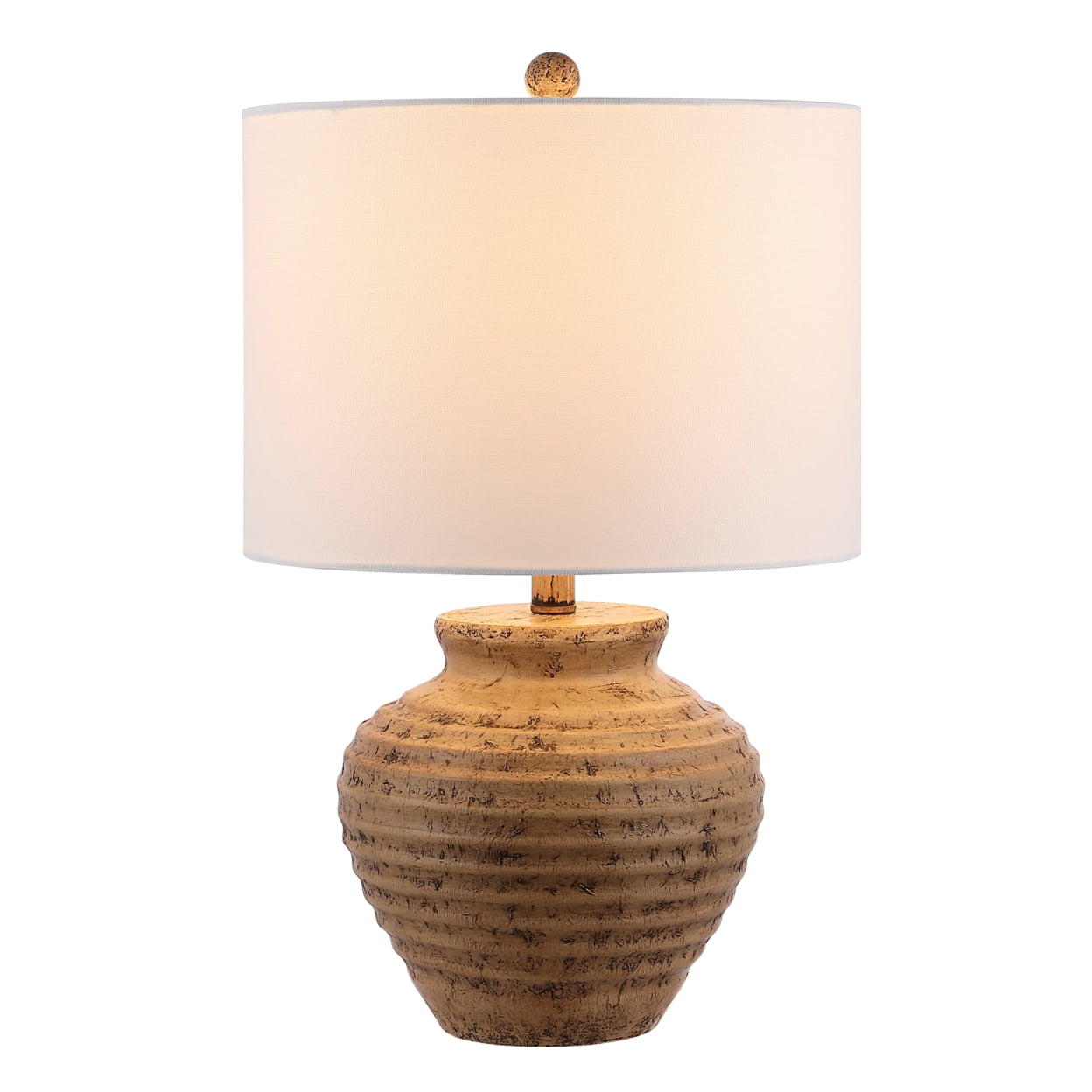 SAFAVIEH Kamryn 23 in. Textured Resin Table Lamp, Brown