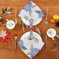 thumbnail image 4 of 4 Pack 20'' x20" Satin Table Napkins Dinner Napkins for wedding Party Decoration events Blue Hydrangea, 4 of 6