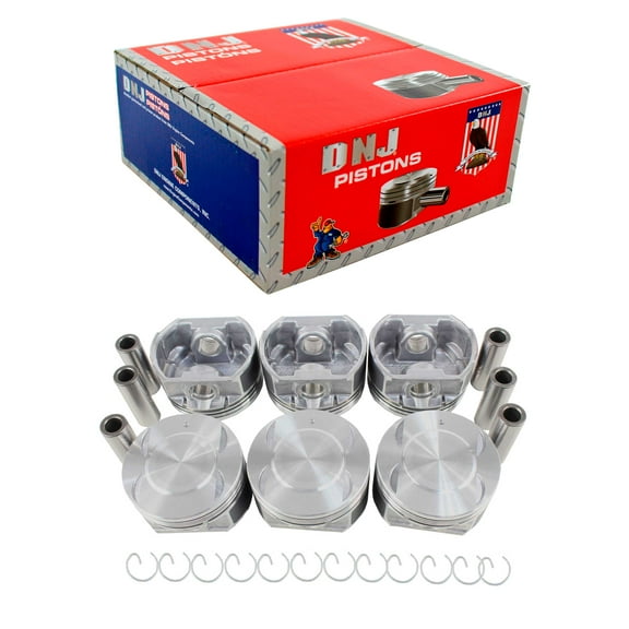 DNJ P4190 Standard Complete Piston Set Fits Cars & Trucks 96-08 Ford Jaguar 6 Escape 3.0L DOHC