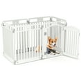 thumbnail image 1 of Gymax 32'' 6-Panel Dog Playpen w/ Secure Locking Door & Ground Stakes Easy Assembly, 1 of 10