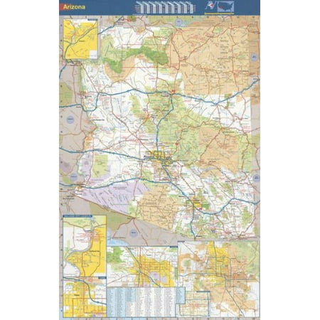 - 36x56 Arizona State Official Executive Laminated Wall Map